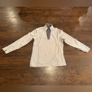 Lululemon large? See measurements Men's white Gray 1/4 zip